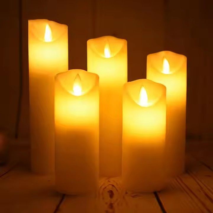 Flameless candles set of 5 warm light flickering candles remote control led candle light