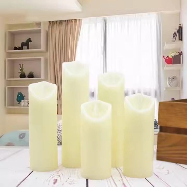 Flameless candles set of 5 warm light flickering candles remote control led candle light