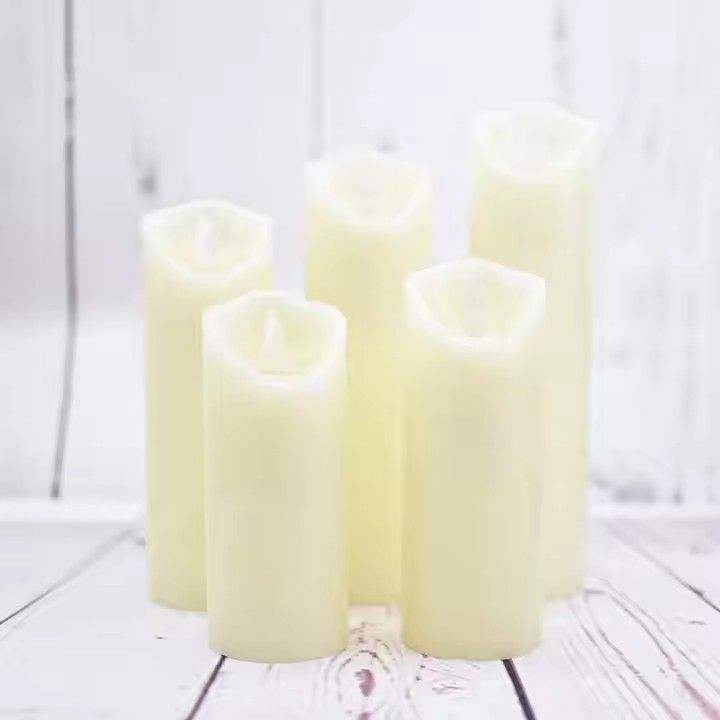 Flameless candles set of 5 warm light flickering candles remote control led candle light