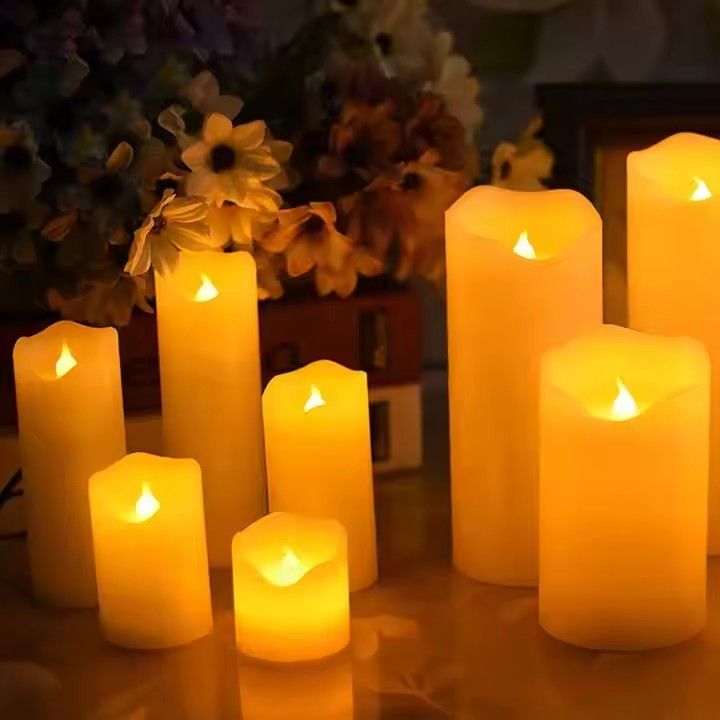 Wedding party decor flickering flameless votive candles battery operated decorative led candles