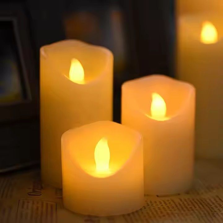 Bar wedding moving led pillar candles indoor outdoor battery operated flameless flickering led candle