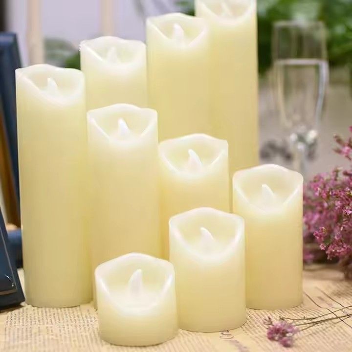 Bar wedding moving led pillar candles indoor outdoor battery operated flameless flickering led candle