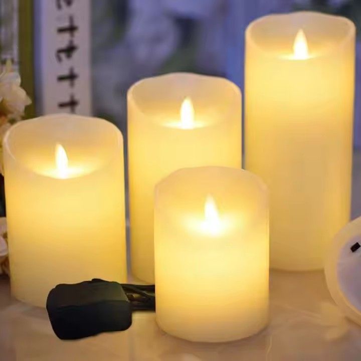 Romantic weddings bar party rechargeable tea light candle led flameless candles with remote control