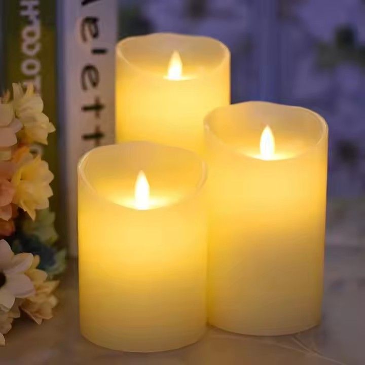 Bar wedding restaurant battery electronic candles light set plastic flameless led candles with remote control