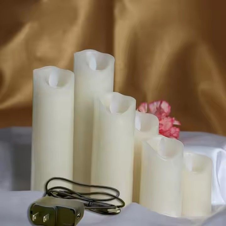 Home party wedding christmas decoration paraffin wax candle light led flameless pillar candles