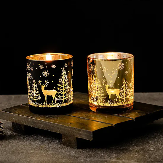 Holiday Birthday Gift Atmosphere Candle Aromatic LED Light up Christmas Scented Candles