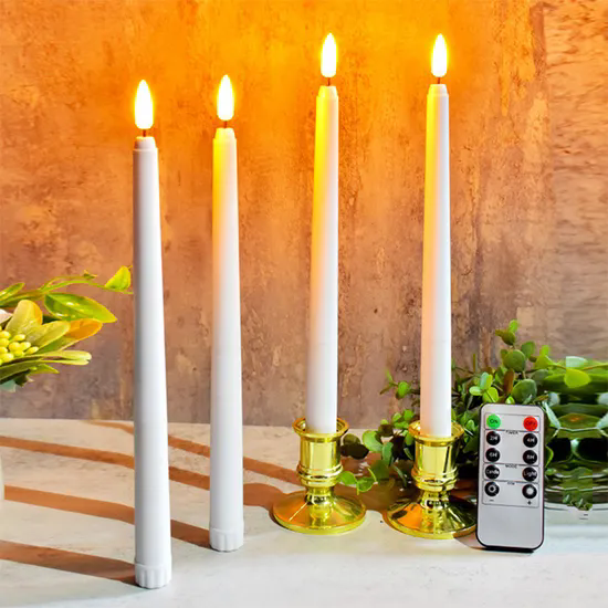 Wedding Home Decor LED Flameless Taper Candles Battery Operated Long Electric Candle