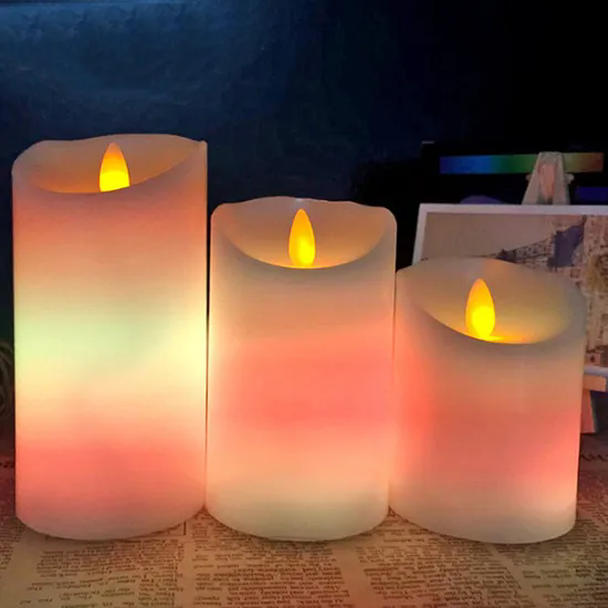 Remote Control LED Color Changing Candles Light Wedding Home Decor Battery Powered LED Candles