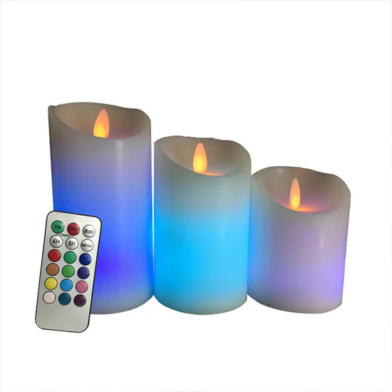 Remote Control LED Color Changing Candles Light Wedding Home Decor Battery Powered LED Candles