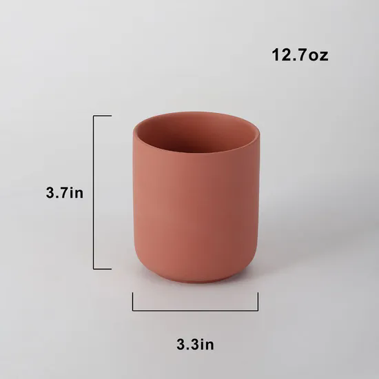 Wholesale Custom Colored Clay Ceramic Candle Jar Empty Round Bottom Matte Nordic Ceramic Candle Holder