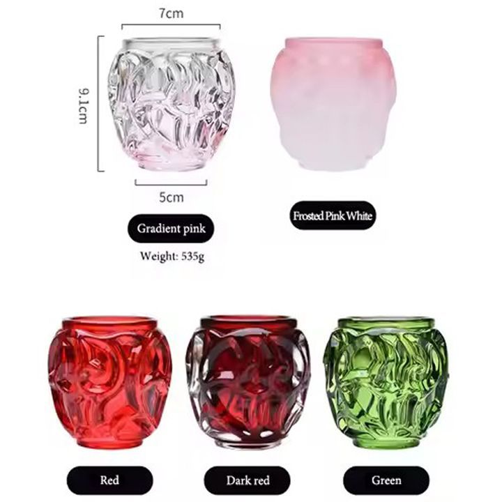 Wholesale transparent small vase round glass hydroponic living room decoration large candlestick supply ghost head vase