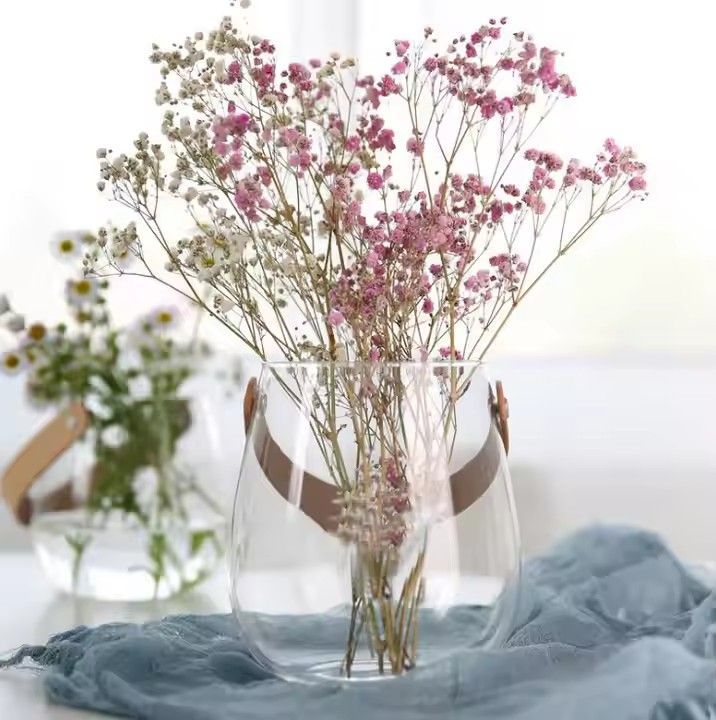 Wholesale cheap promotional Clear small table glass flower vases wedding