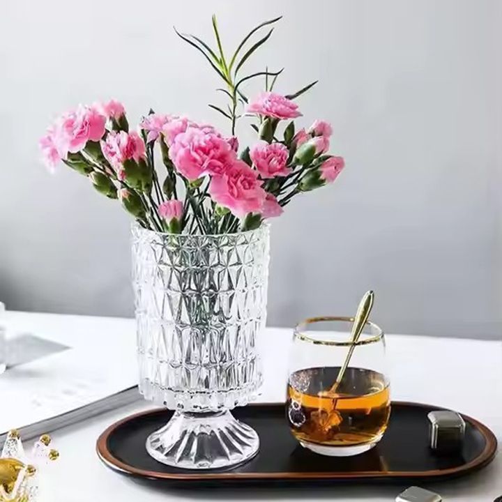 European Style Flower Shape Glass Vases For Wedding Centerpieces Manufacturers Wholesale Cheap Flowers Holders