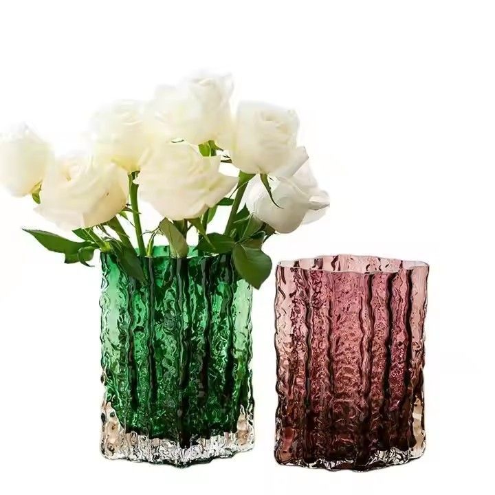 Flower Vase Large Size Tail Shape Thickened Crystal Glass vase for Home Decor Wedding or Gift