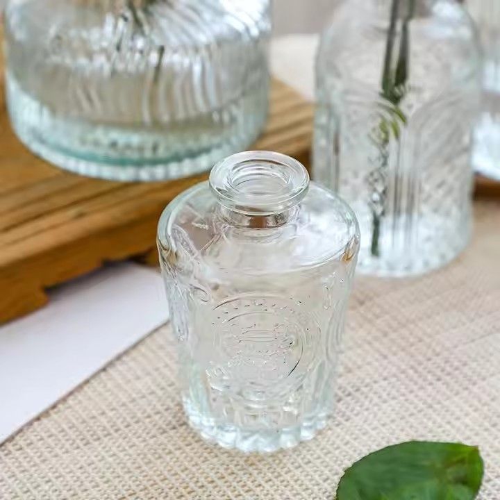 wholesale mini small glass crystal luxury vase set aromatherapy bottle vases for home centerpieces