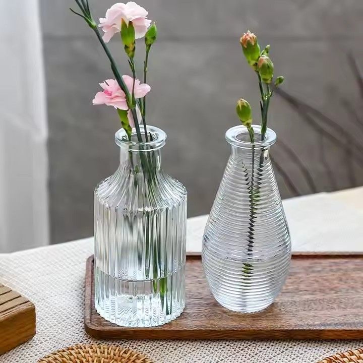 wholesale mini small glass crystal luxury vase set aromatherapy bottle vases for home centerpieces