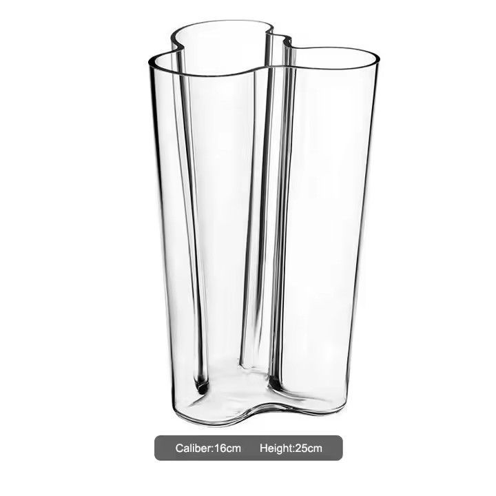 Factory direct sale Nordic style home decoration irregular crystal glass vase