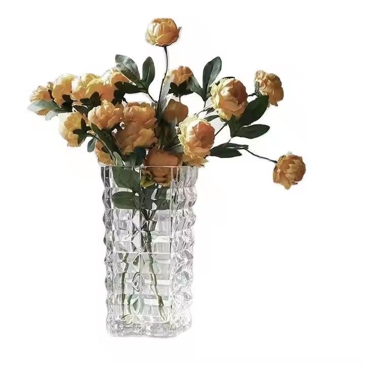 Wholesale wed glass vase flower tall glass vase centerpiece