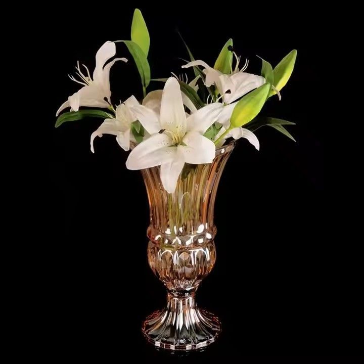 Factory Wholesale European Retro Floral Flower Arrangement glass Vase