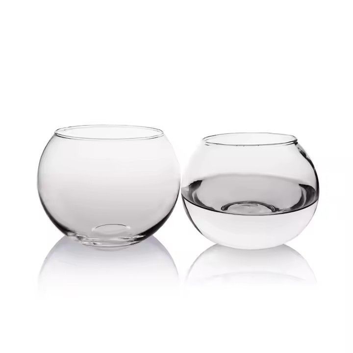 Small fish tank round Mini tank Creative Desktop multi purpose hydroponic fish tank clear glass fish bowl vase