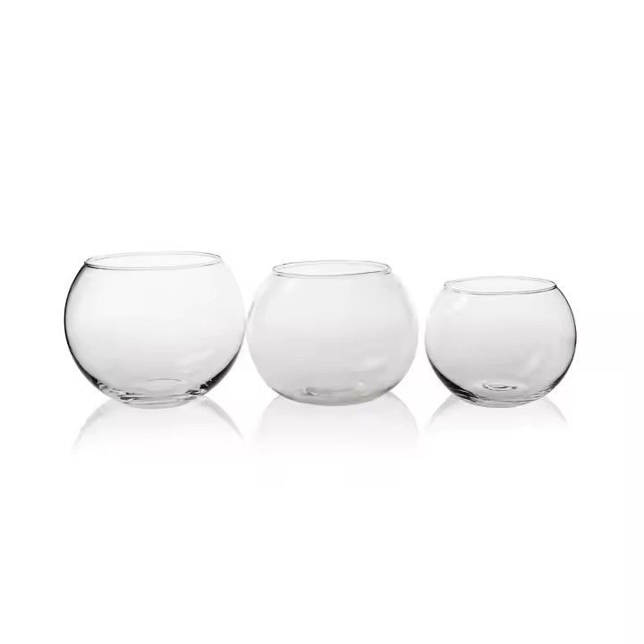 Small fish tank round Mini tank Creative Desktop multi purpose hydroponic fish tank clear glass fish bowl vase