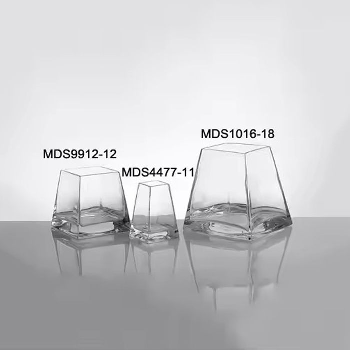 New style clear geometric terrarium faceted glass vase wholesale