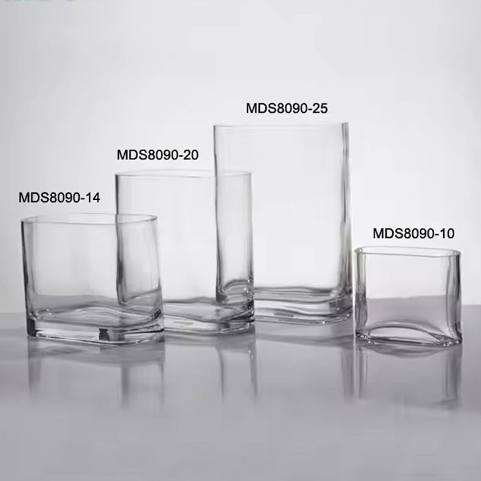 Modern design clear table glass vase for wedding decoration