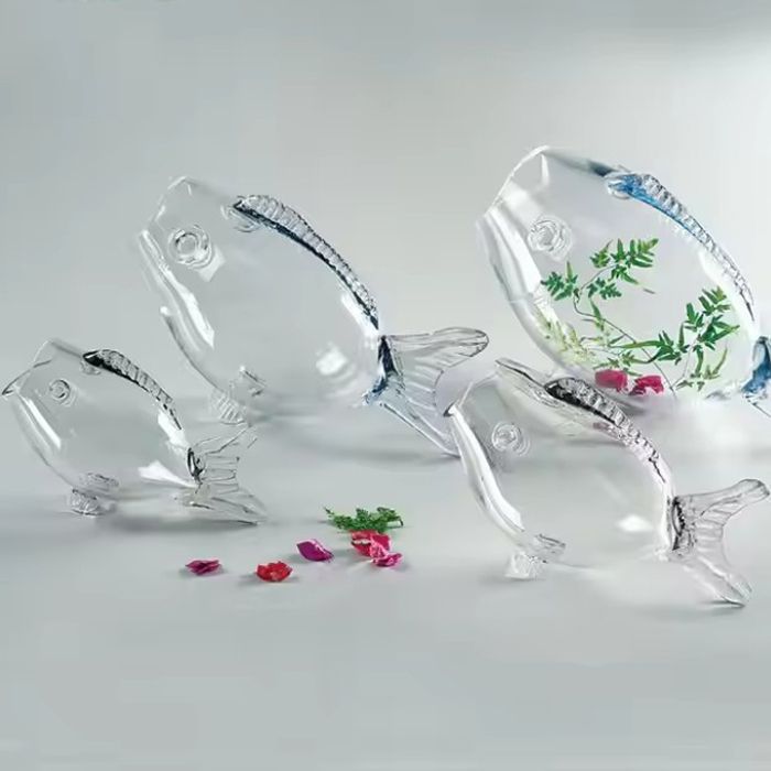 Fish shaped bowl glass bowl shaped glass vase