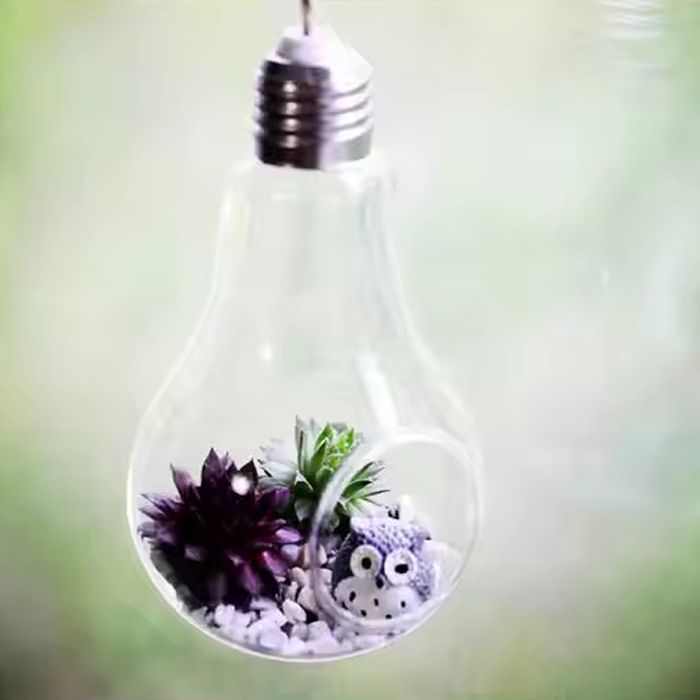 Wedding decor light bulb lamp glass vase for water plants