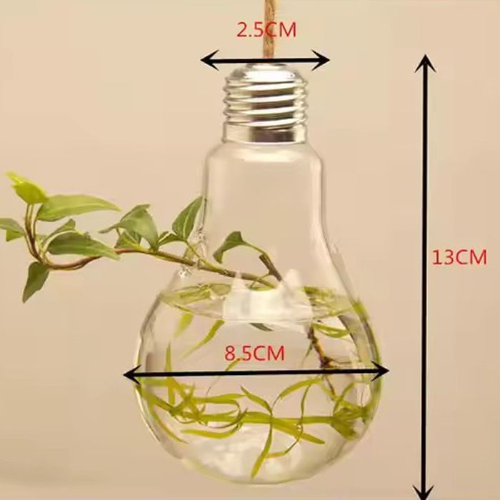 Wedding decor light bulb lamp glass vase for water plants