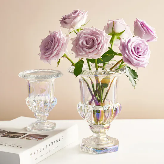 Wholesale European style creative glass vase modern vase for flowers creative flower vase home decor