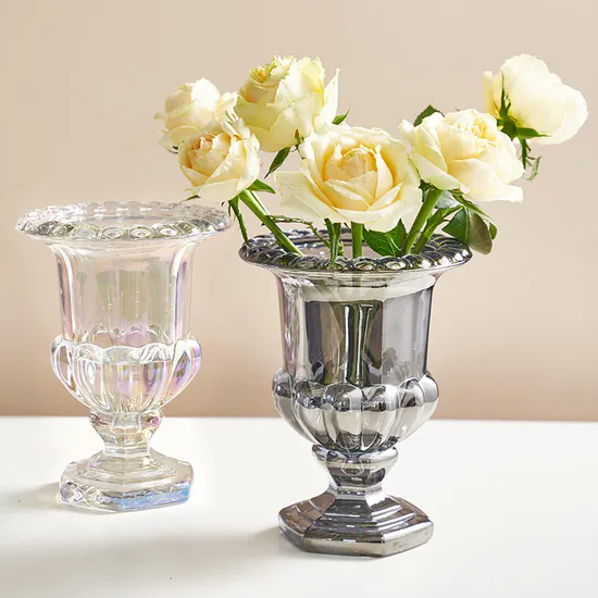 Wholesale European style creative glass vase modern vase for flowers creative flower vase home decor