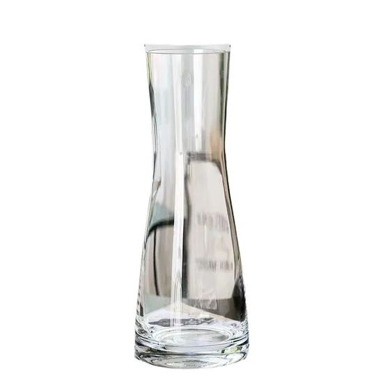 Wholesale Top Selling High Class Glass Water Bottle with Golden Rim Home Decor Flower Bottles Glass Vase for Flowers