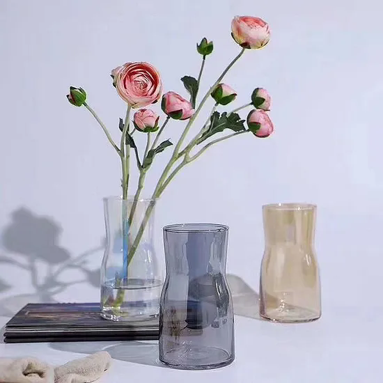 Wholesale Hot Selling Glass Vase Direct Large Cylinder Glass Flower Vase for Room Decor