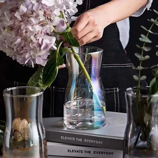 Wholesale Hot Selling Glass Vase Direct Large Cylinder Glass Flower Vase for Room Decor