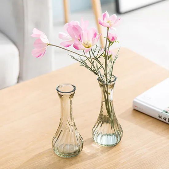 Transparent Glass Vase Living Room Flower Arrangement Decoration Simple Floor Large Decoration Glass Vases