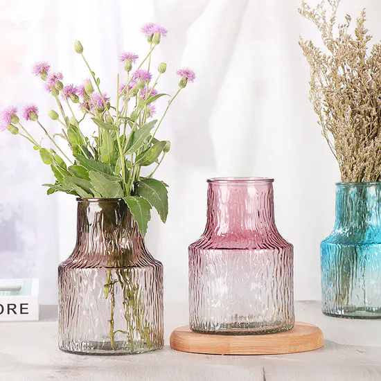 Wholesale Cheap Creative Design Colorful Modern Tabletop Decorative Flower Glass Vase