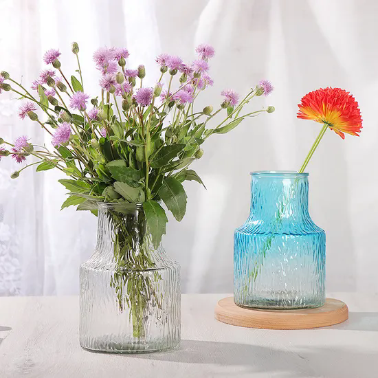 Wholesale Cheap Creative Design Colorful Modern Tabletop Decorative Flower Glass Vase