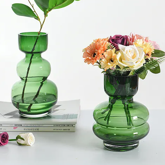 Hot Selling Innovative Products Hand Blown Creative Round Shape Hydroponic Glass Vase