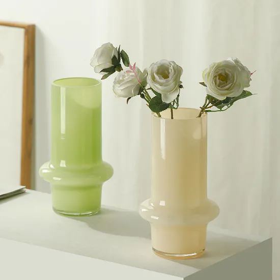 Light Luxury Opaque Colored Glass Vase High Creativity Home Decoration Vase Wholesale