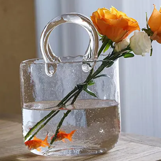 Modern Grey Decorative Flower, 24cm Antique Square Large Centerpiece Transparent 10" Clear Cylinder Glass Vase