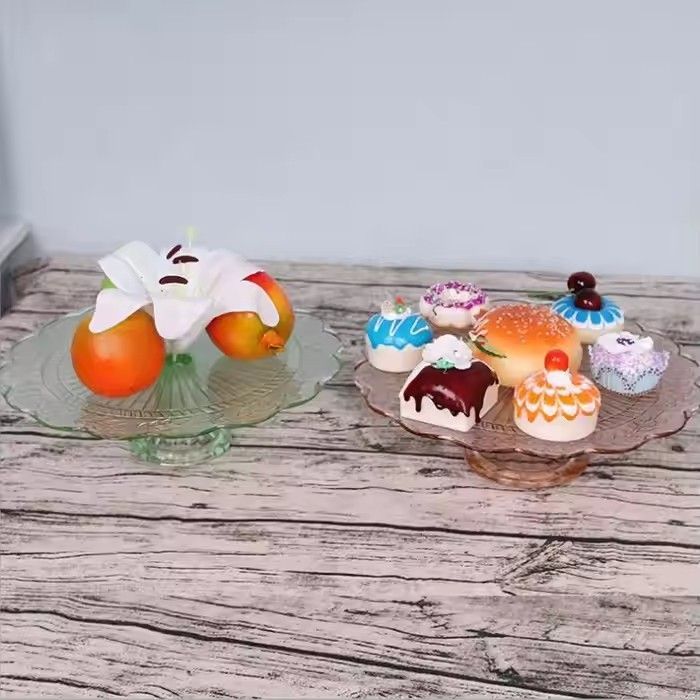 High Quality Transparent Glass Cake Plate With Cover