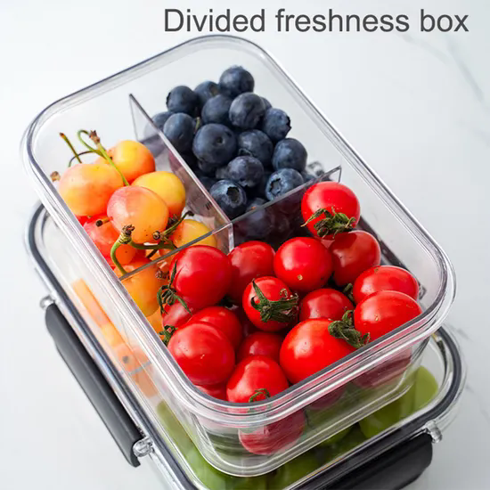 Bento Lunch Box with Lid Kitchen Food Vegetable Refrigerator Fresh-Keeping Storage Box