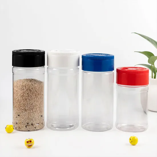 Clear Plastic Spice Bottles Seasoning Containers Pepper Salt 100ml Plastic Pet Shaker Spice Jar