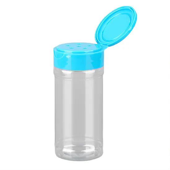 Clear Plastic Spice Bottles Seasoning Containers Pepper Salt 100ml Plastic Pet Shaker Spice Jar