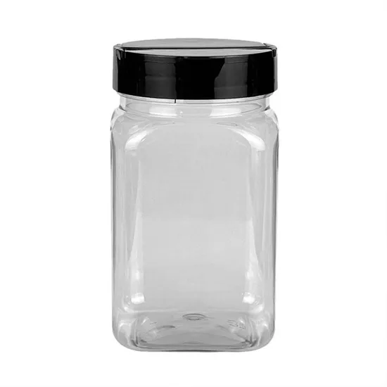 400ml Square Plastic Jars Bottles Dual Open Shaker Lids Spice Packaging Jar