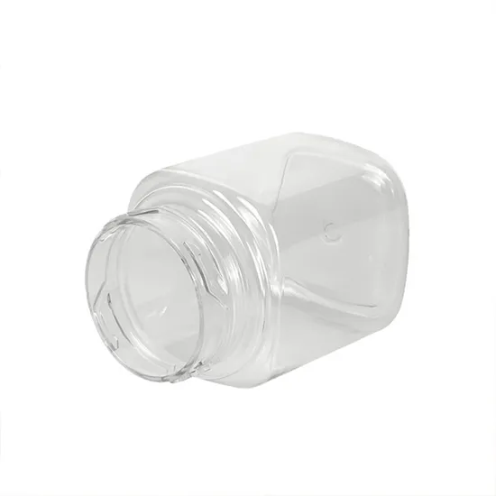 370ml Plastic Container for Food Packaging Clear Pet Candy Jar Square Plastic Jars with Lids