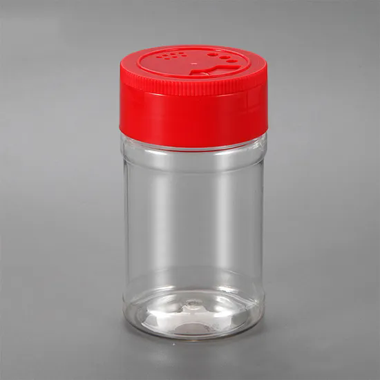 Custom Logo Empty Plastic Spice Jars with Lids Kitchen Storing Screw Cap Seasoning Jar