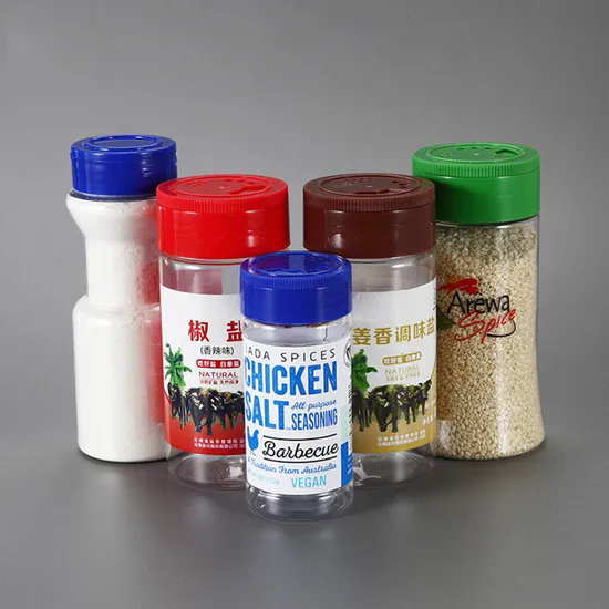 Pet Plastic Seasoning Spice Bottle Kitchen Tool Toothpick Cap Plastic Salt Pepper Spice Jar