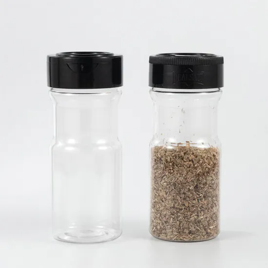 Home Kitchens and Restaurant Tables Food Grade Plastic Salt Spice Jars with Lid